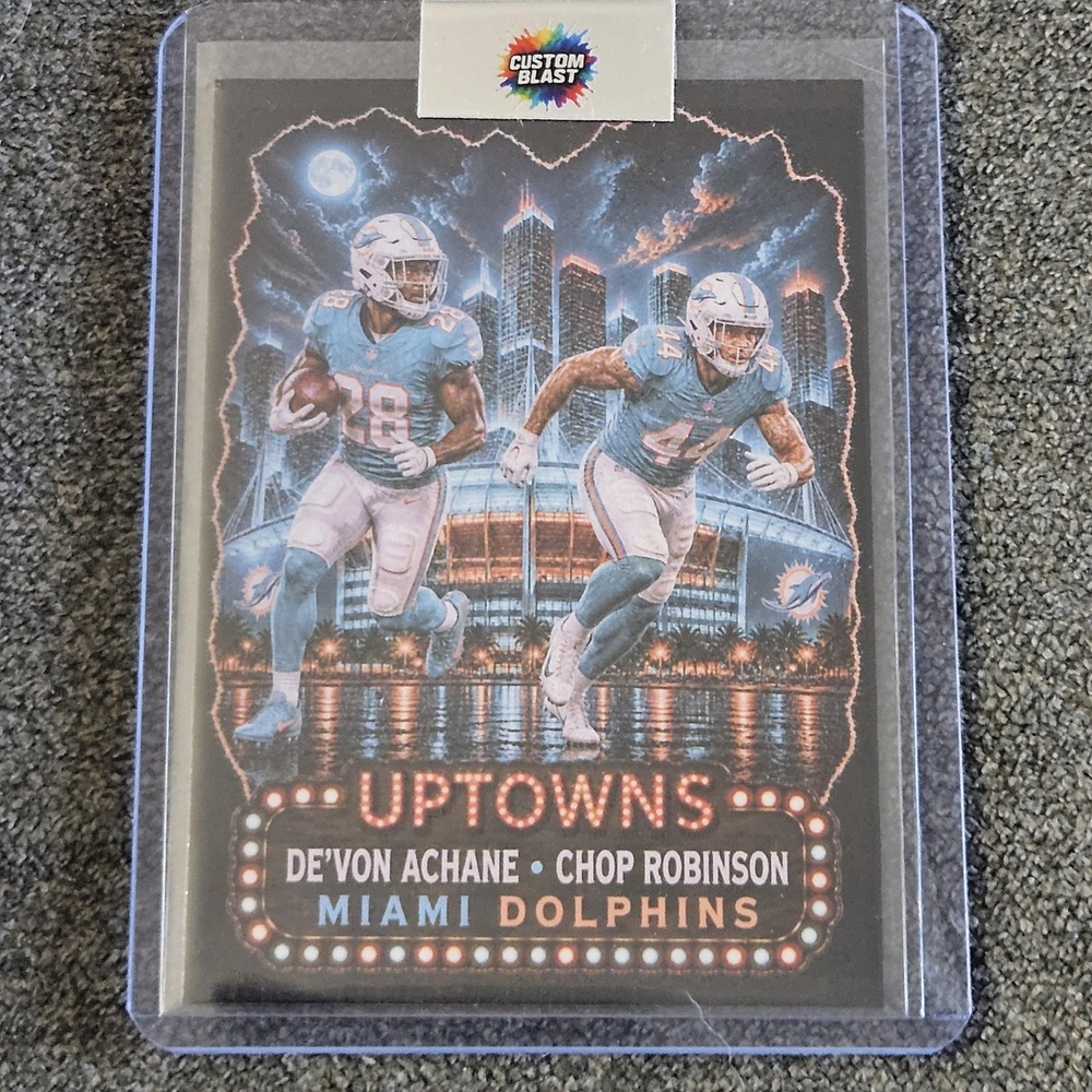 De'Von Achane/Chop Robinson Miami‎ Dolphins Uptowns Football Card